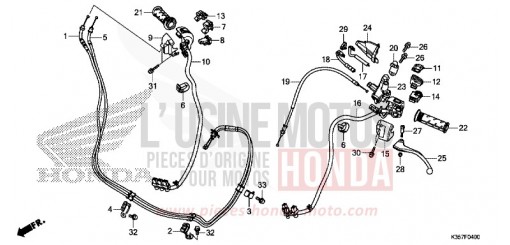HANDLE LEVER/SWITCH/CABLE WW125EX2H de 2017